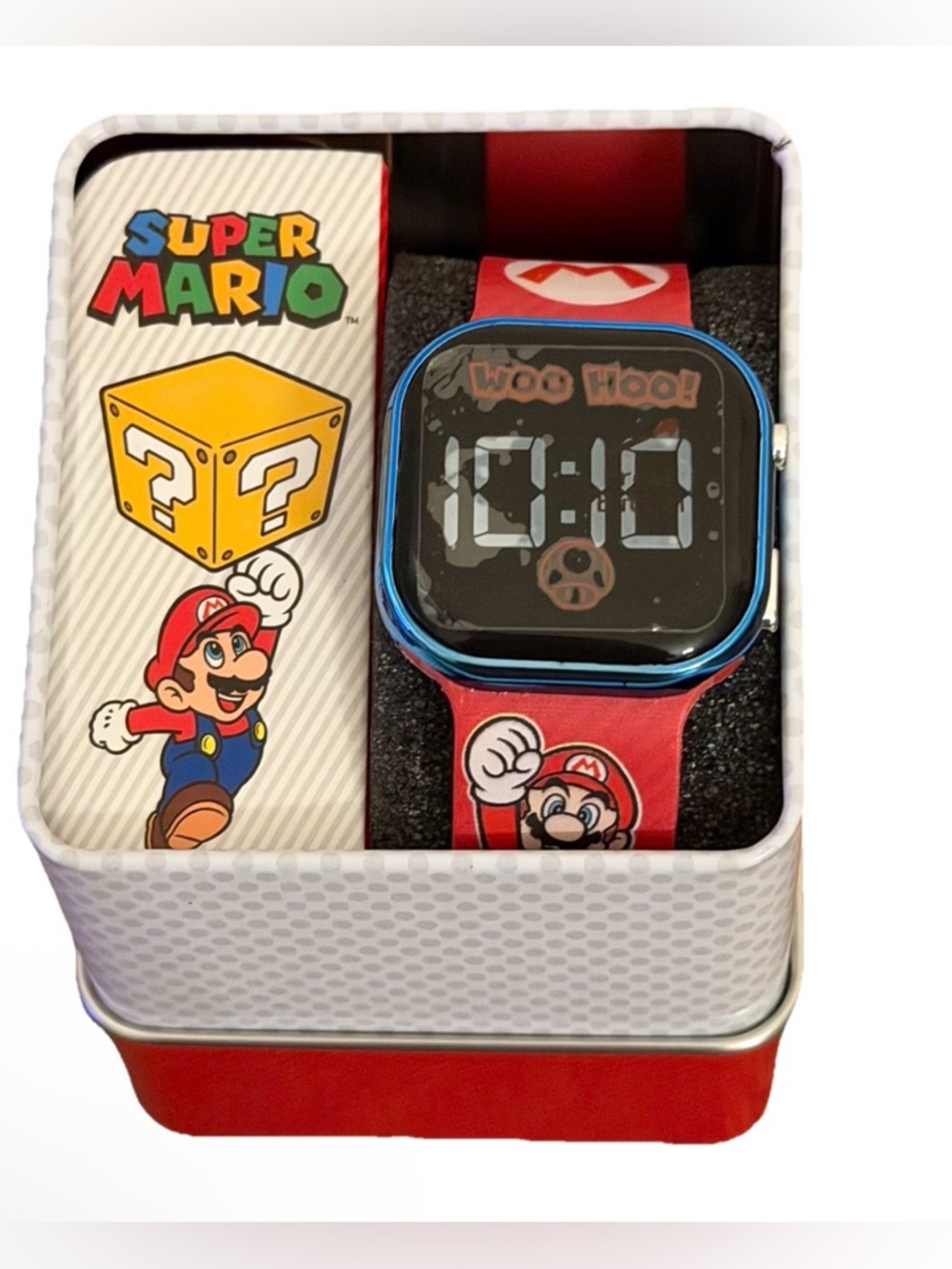 Nintendo Kids Digital Watch - Red Strap with Blue Case